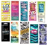 10 NEW ASSORTED INDOOR TANNING BED LOTION PACKETS SAMPLES PACKETTES