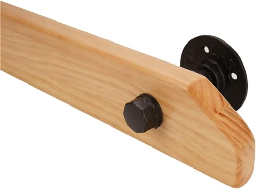 Juego de pasamanos decorativos de madera para escaleras de interior 30140 cm longitud ajustable antideslizante