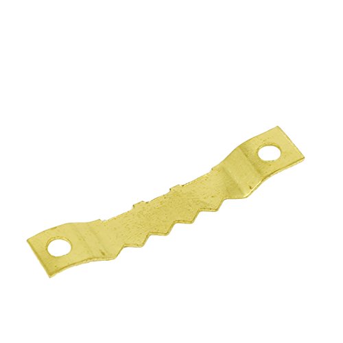 Image of uxcell 45mm x 8mm Double Hole Sawtooth Picture Frame Hanging Hangers 10PCS w Screws