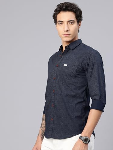 Image of Majestic Man Pure Cotton Slim Fit Printed Casual Shirt for Men