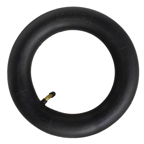 QsEzDo 10x2.125 Heavy-Duty Scooter Inner Tubes with Angled Valve Stem (TR87) Compatible with 10x1.90 10x1.95 10x2.0 10x2.125 54-152 for F20 F25 F30 F40 Electric Scooter (1 Pack Black)