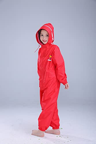 Kids Toddler Rain Suit Waterproof Coverall Unisex One Piece Rainsuit Muddy Buddy Jumpsuit 4XL Size 13-14 Years3
