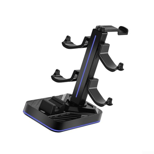 Felicafie Station de chargement pour manette PS5, double station pour manettes de jeu PlayStation 5, organisateur de console ABS avec support de rangement pour casque – vue 6