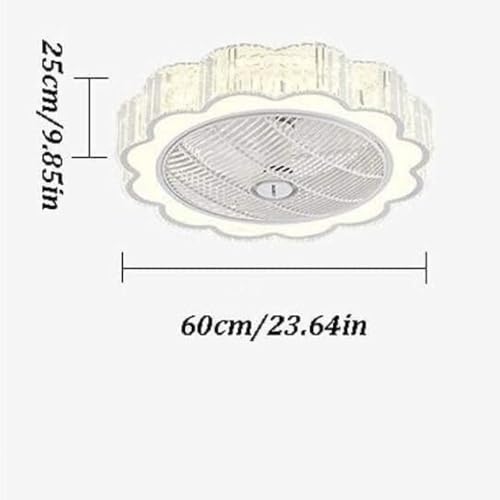 Luz invisible ventilador de techo para comedor y salón moderno 2