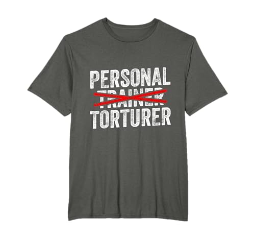 Treinador de fitness - T-shirt orturador pessoal, Preto, S