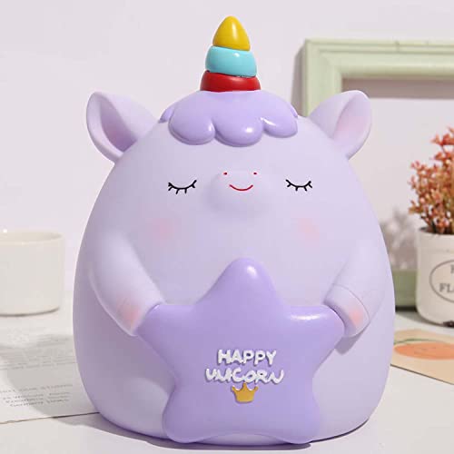 Unicorn Piggy Bank, Large Capacity Creative Money Coin Bank, Plastic Shatterproof Money Bank with Opening, Unicorn Toys for Girls Boys Kids Age 3-8, Great Gifts for Birthday, Christmas