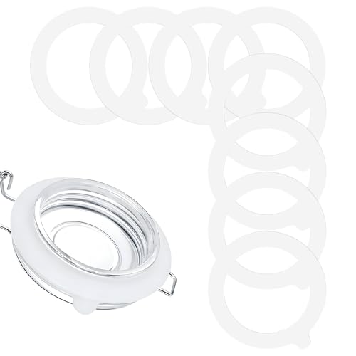 8PCS Rubber Seals for Glass Jars, Airtight Silicone Replacement Gasket,Food-Grade Silicone Gaskets (3.75