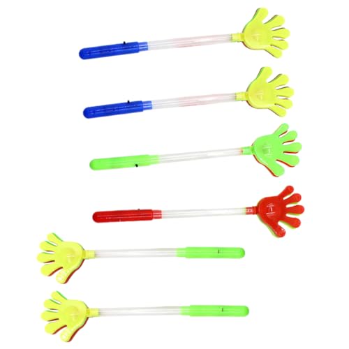 ibasenice 6piezas Aplaudidores De Mano Luminosos De Plástico Ruido Fuerte para Fiesta Cumpleaños Cotillones