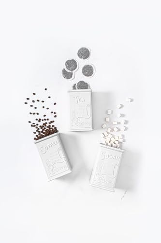 Akrilik Beyaz Şeker Kahve Çay Kavanozu 500 Ml (Vakum Kapak) - Görsel 1