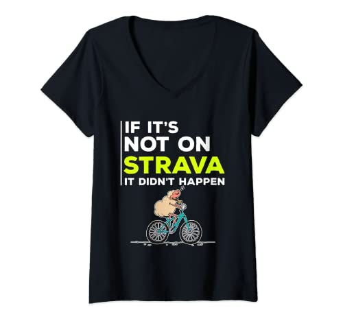 Womens Bike if Its Not on trava It Didnt Happen Customzaz V-Neck T-Shirt