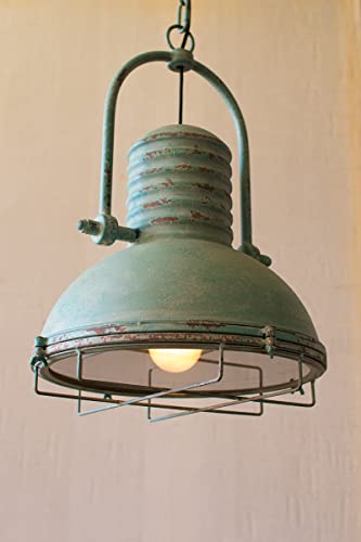 Kalalou Cla1098 Antique Turquoise Pendant Light, One Size, Green #TOP29