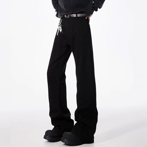 Mens Relaxed Bootcut Jeans Causal Straight Leg Bell Bottom Jeans Vintage Stretch Slim Fit Flared Denim Pants3