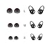 Linner Replacement Earbuds Tips for Wireless Headphones - Silicone Earpads Ear Tips and Hooks Set for NC50, NC25 Active Noise Cancelling Headphones(3 Sizes)