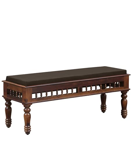 Image of Dining Table 6 Seater Set with 6 Chairs | Dining Table Sets | Wooden 6 Seater Dining Table | Sheesham Wood Dining 4 Chairs and 1 Bench | Dining Room Sets Rectangle Provincial Natural Teak