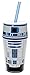 Zak! Designs Insulated Iconic Tumbler with Screw-on Lid and Straw featuring R2D2 graphics from Star Wars, Double Wall Construction, BPA-free Plastic, 13oz