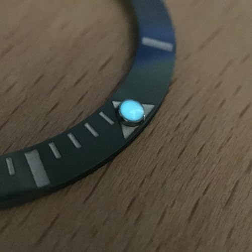LACAK Watch Ceramic Bezel Compatible with Rolex Submariner 116610/116613 40mm Watch (Green and Silver Word) by LACAK - Used condition - Image 3