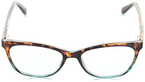 Sofia Vergara X Foster Grant Women's Teresa Reading Glasses Cat-Eye, Tortoise And Crystal Turquoise, 52 Mm + 2.5 #TOP3
