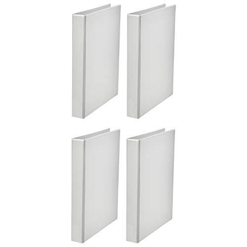 AmazonBasics Heavy-Duty D-Ring Binder - 1 Inch, Black, 4-Pack