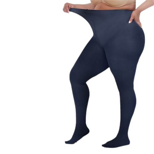 Image of LISSELE Opaque Plus Size Tights for Women - Microfiber, Run Resistant Toe Plus Size Stockings - Footed Tights Pack, 1X-8X