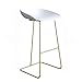 WHOJA Tabourets de Bar Chaise de Salle à Manger Pieds en métal doré Tabouret Haut Simplicité Moderne Portant Le Poids 150kg Hauteur maximale 65 / 75cm Noir/Blanc Tabourets de Bar Ensemble Chaises