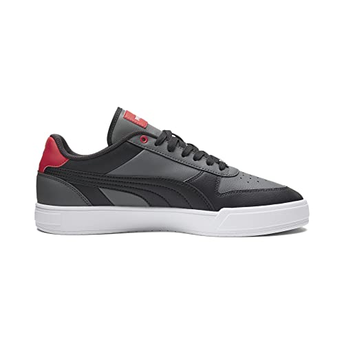 Image of PUMA Men's CAVEN DIME Sneaker, Flat Medium Gray-Flat Dark Gray-For All Time Red, 9.5
