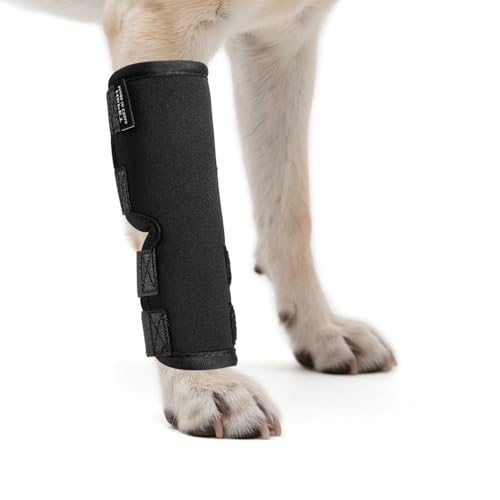 Petanims 2 Packs Dog Front Leg Brace for Remission Hyperextension - Wrist Support for Sprain Arthritis & Injury Recovery - Adjustable Non-Slip Dog Leg Wrap Fits Left or Right Large