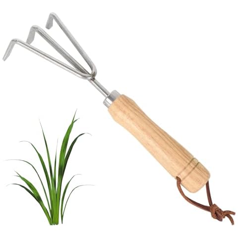 Homirty 3 Pronged Stainless Steel Hand Cultivator Cover