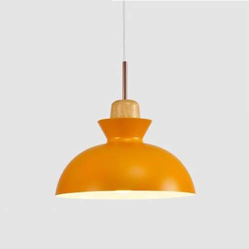 Chandelier E27 plafonnier jaune pour cuisine salon et salle à manger contemporaine