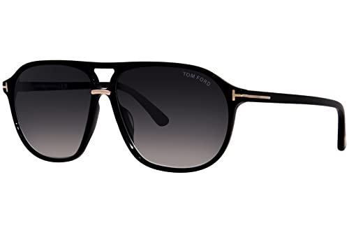 Image of Tom Ford BRUCE FT 1026 Shiny Black /Dark Grey Shaded 61 /12 /145 men Sunglasses