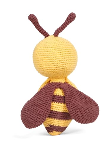 Image of LITTLE GINNIE Honey Bee Crochet Toys for Babies - Handmade Soft Doll for Girls | Washable & 6+ Months up Babies | Ideal for Return & Birthday Gift