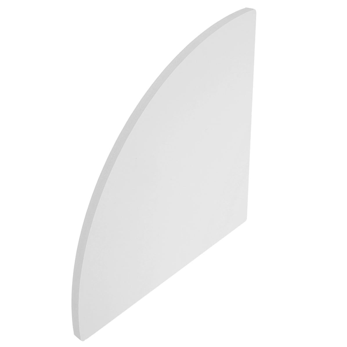Estante de esquina flotante de PVC blanco en abanico para organizar la cocina
