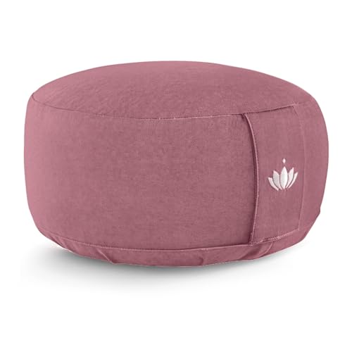 LOTUSCRAFTS® Meditationskissen mit 15cm Sitzhöhe, bestickt,...