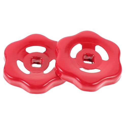 NAMOARLY 2pcs Cast Iron Valve Handle Cast Hand Wheels Water Spigot Handle Gate Handle Replacement Wheel Handle Cast Shutoff Handle Shutoff Hand Wheel Hose Handle Wheel Gate Wheel Red
