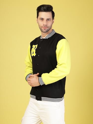 Image of Rigo Varsity Jacket for Men | Streetwear Varsity Jacket | Puff Print Varsity Jacket | Oversized Varsity Jacket for Men