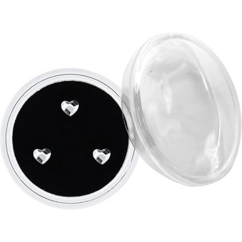 Teeth Jewelry for Women,Tooth Jewelry, 0.12 Inch Heart-Shaped Crystal Diamond Tooth Gems, Stylish Glossy Small Teeth Gems for Reflective Teeth/Nail Art/Face Makeup/Crafts DIY