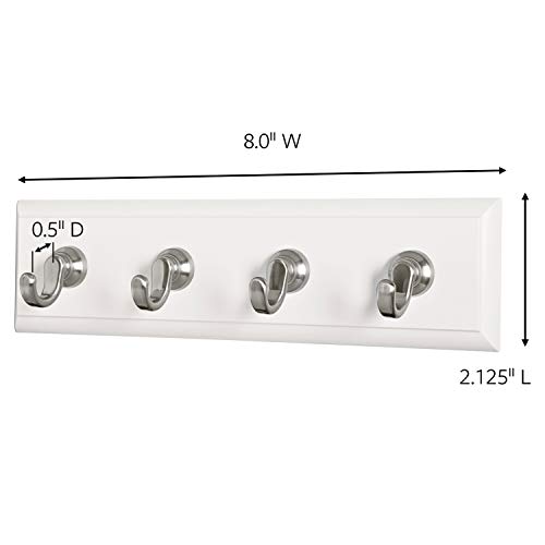 Image of Command HOM-18Q-ES Key Rail, 0, Quartz (Pack of 8)