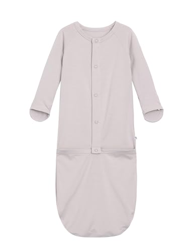 Image of BambooBud Baby Nightgowns Sleeper Gown Newborn Long Sleeve Pajama Gowns Unisex Viscose from Bamboo Toddlers Sleepwear