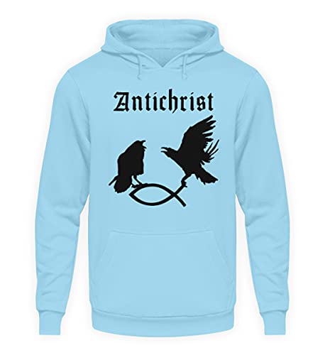 Pull à capuche bleu XXL confortable contre le froid et le vent