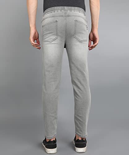 Image of Urbano Fashion Men's Regular Fit Mid Rise Washed Jogger Jeans Stretchable