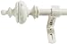 Montevilla 5/8-Inch Urn Window Treatment Rod Set, 26 to 48-Inch, Distressed White