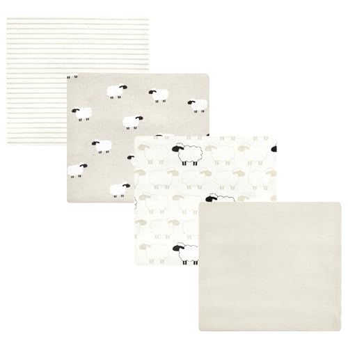 Image of Luvable Friends Little Treasure Flannel Receiving Blankets 4pk