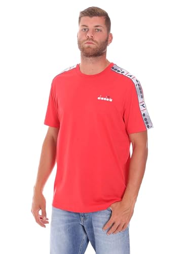 T-shirt Diadora 5 balles Offside 176085 rouge finitions premium