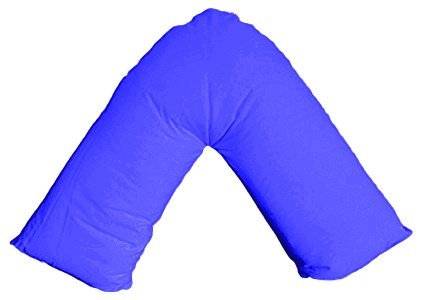 Maria Luxury Bedding & Linen V shaped Orthopaedic Nursing Pillowcase | Neck And Back Support | Pregnancy V-shaped Pillowscase (Mid Blue)