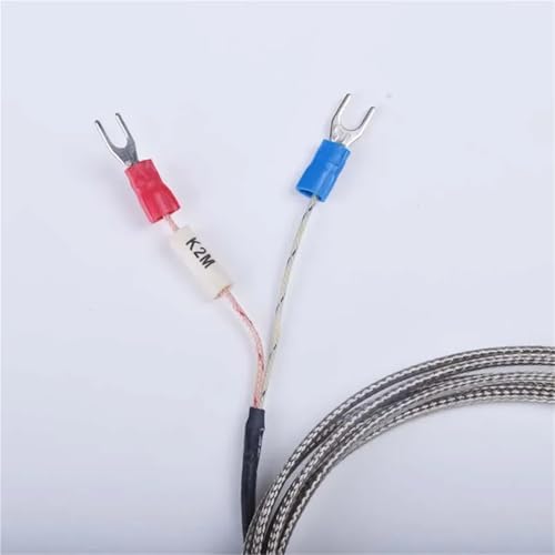Termopar tipo K de 2m blindado para mediciones térmicas estables con anillo de 6mm 5