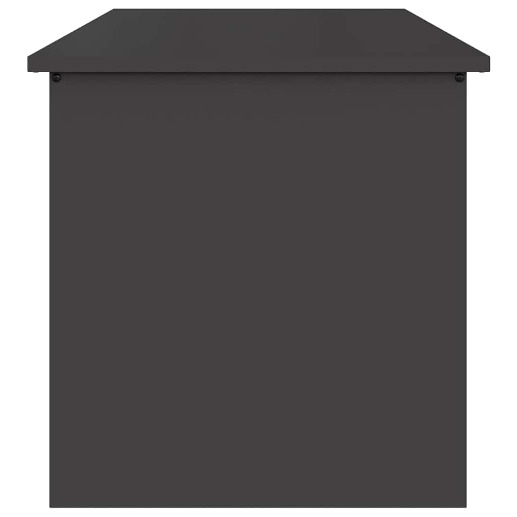 vidaXL Außenlagerbox Schwarz 80 x 50,5 x 50 cm Stahl, Garten- und Terrassenlager, wetterfeste Box, robuster MetalOrganizer, rechteckiger Industrieschrank