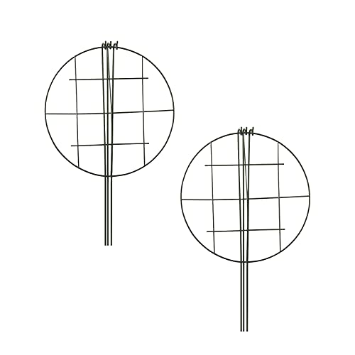 AK-XING 30,5 x 45,7 cm große Pflanzengitter aus Eisen, grüne Pflanzenstütze mit 3 Beinen für Pflanzenblumen Cover