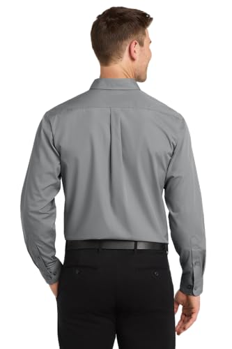 Image of Port Authority Men's Long Sleeve Carefree Button-Down Poplin Shirt
