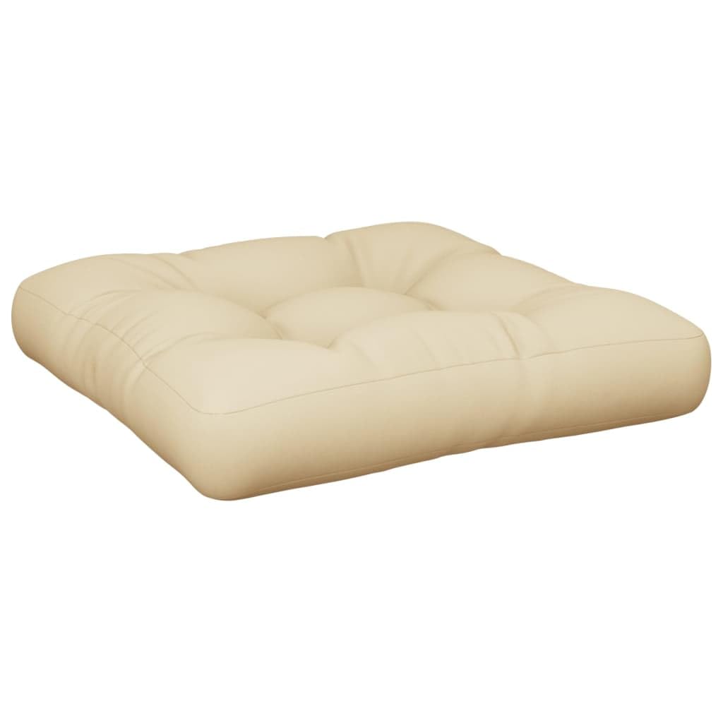 Coussin de palette 58x58x10 cm beige pour éliminer la dureté du bois