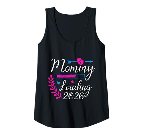 Mujer Mommy Loading 2026 El embarazo Camiseta sin Mangas