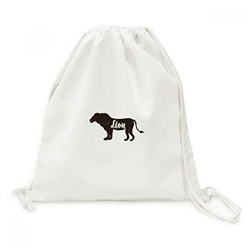 Sac de voyage en toile lion en noir et blanc fini les sacs lourds